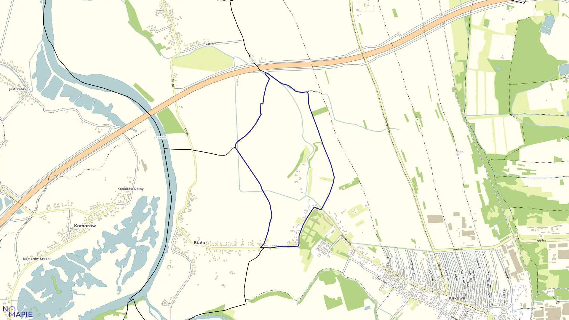 Mapa obrębu 0002 w mieście Tarnów