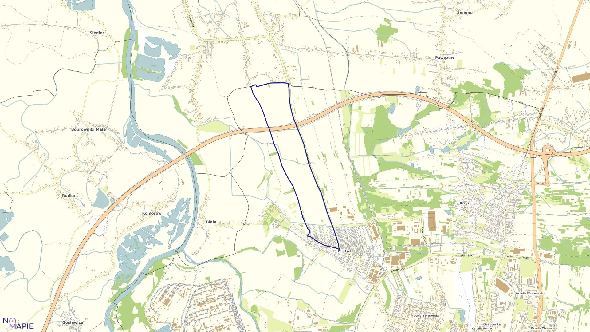 Mapa obrębu 0004 w mieście Tarnów