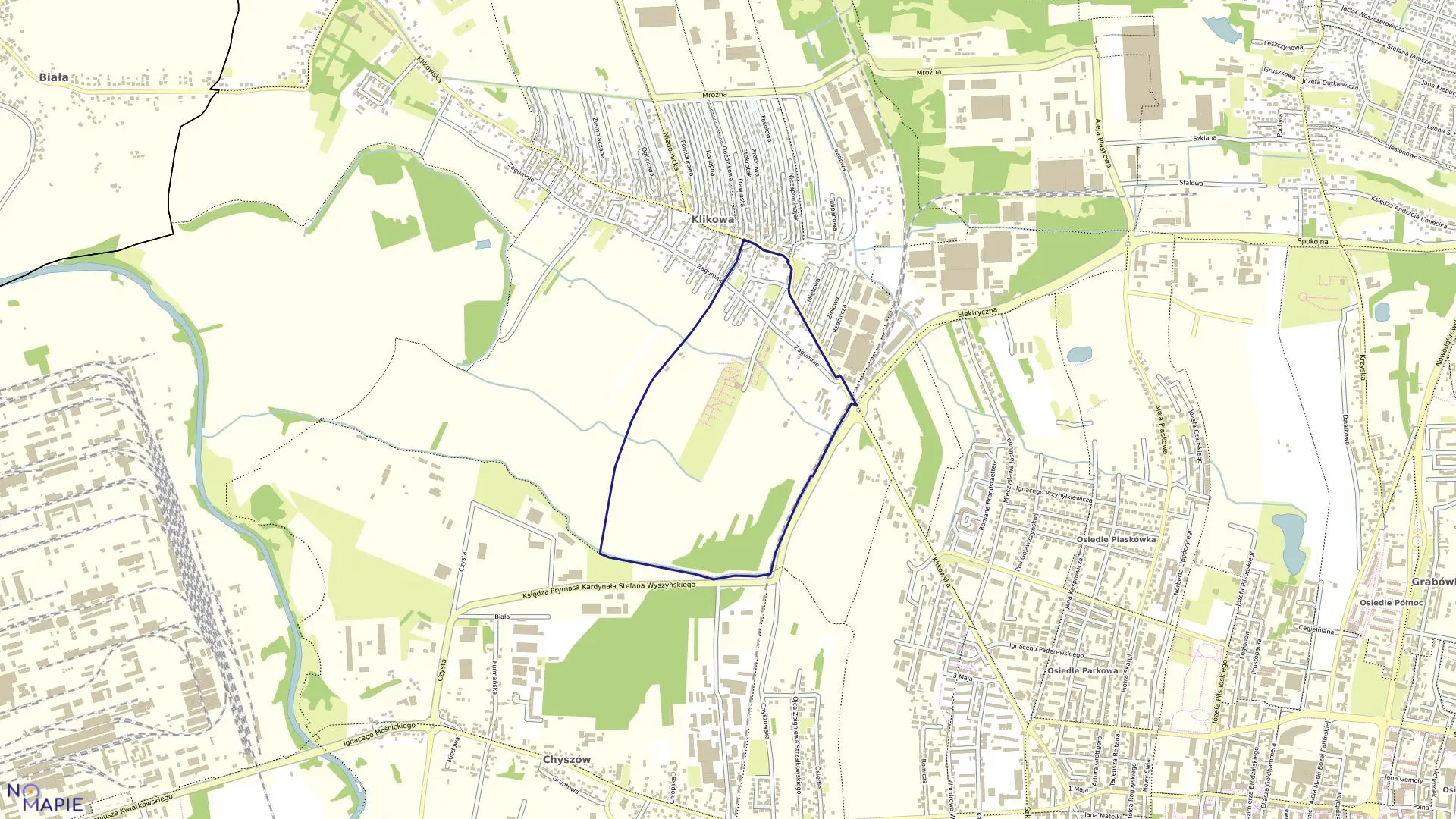 Mapa obrębu 0006 w mieście Tarnów