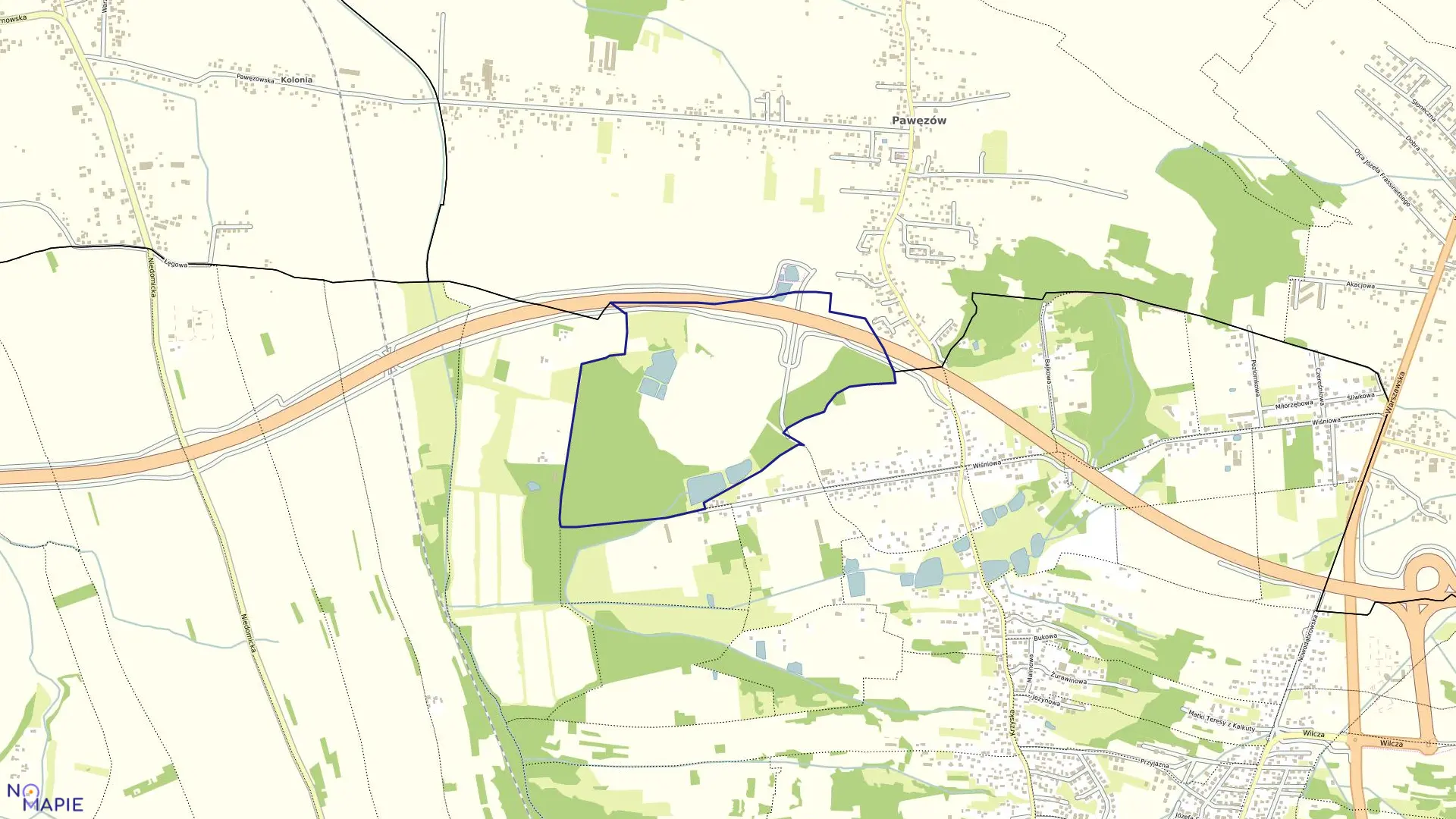 Mapa obrębu 0010 w mieście Tarnów