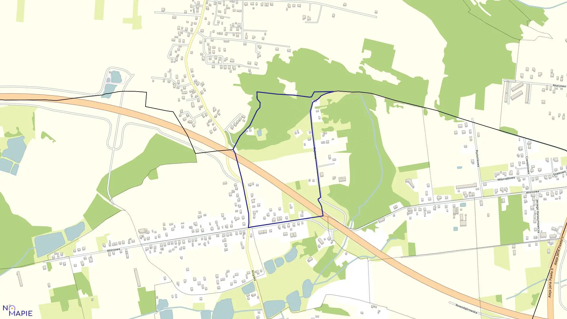 Mapa obrębu 0012 w mieście Tarnów