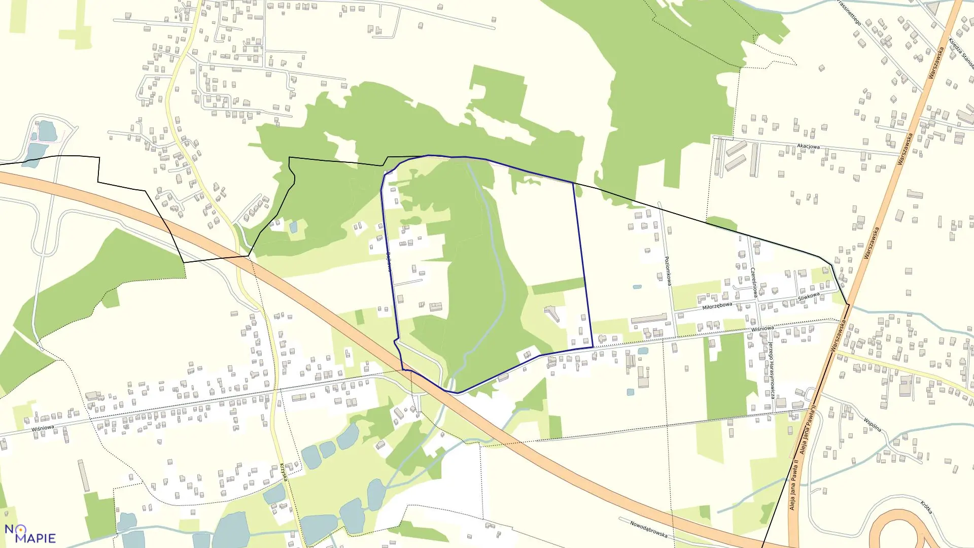 Mapa obrębu 0013 w mieście Tarnów