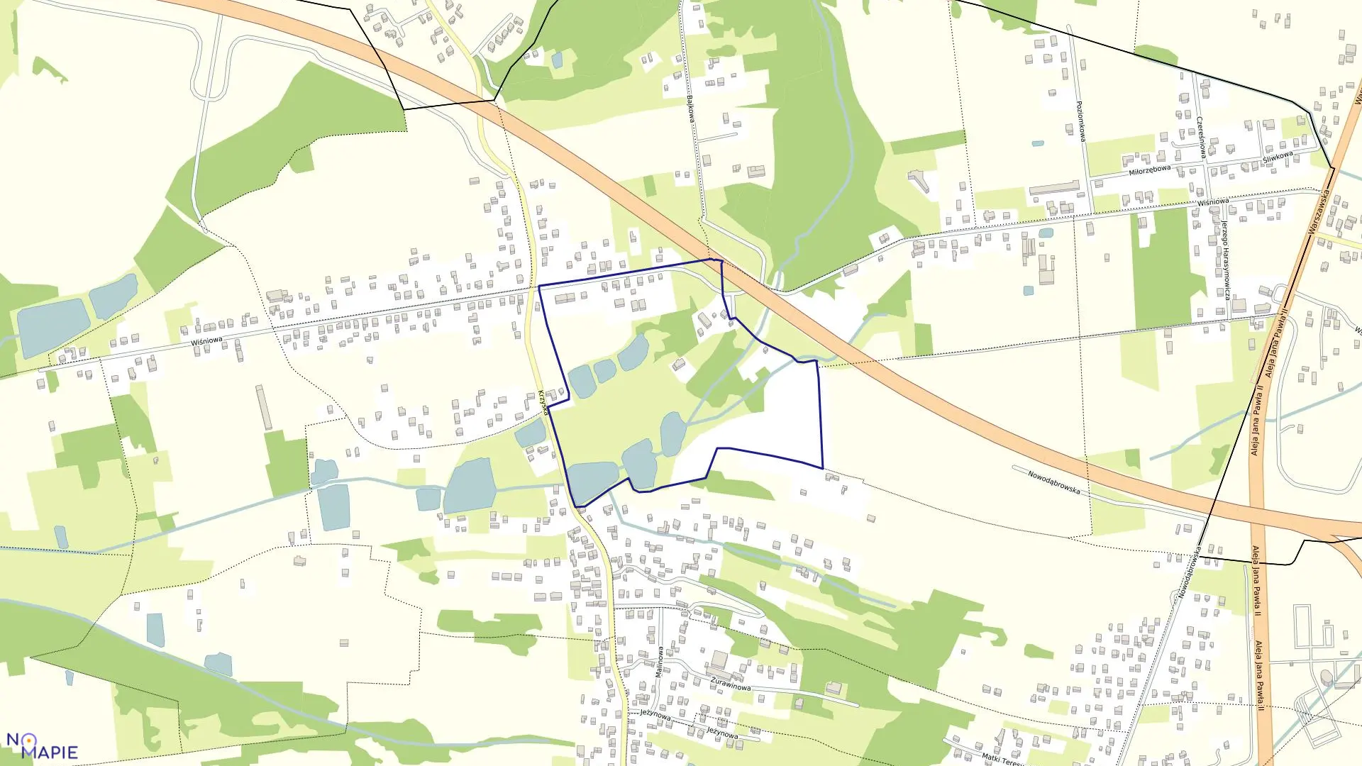 Mapa obrębu 0018 w mieście Tarnów