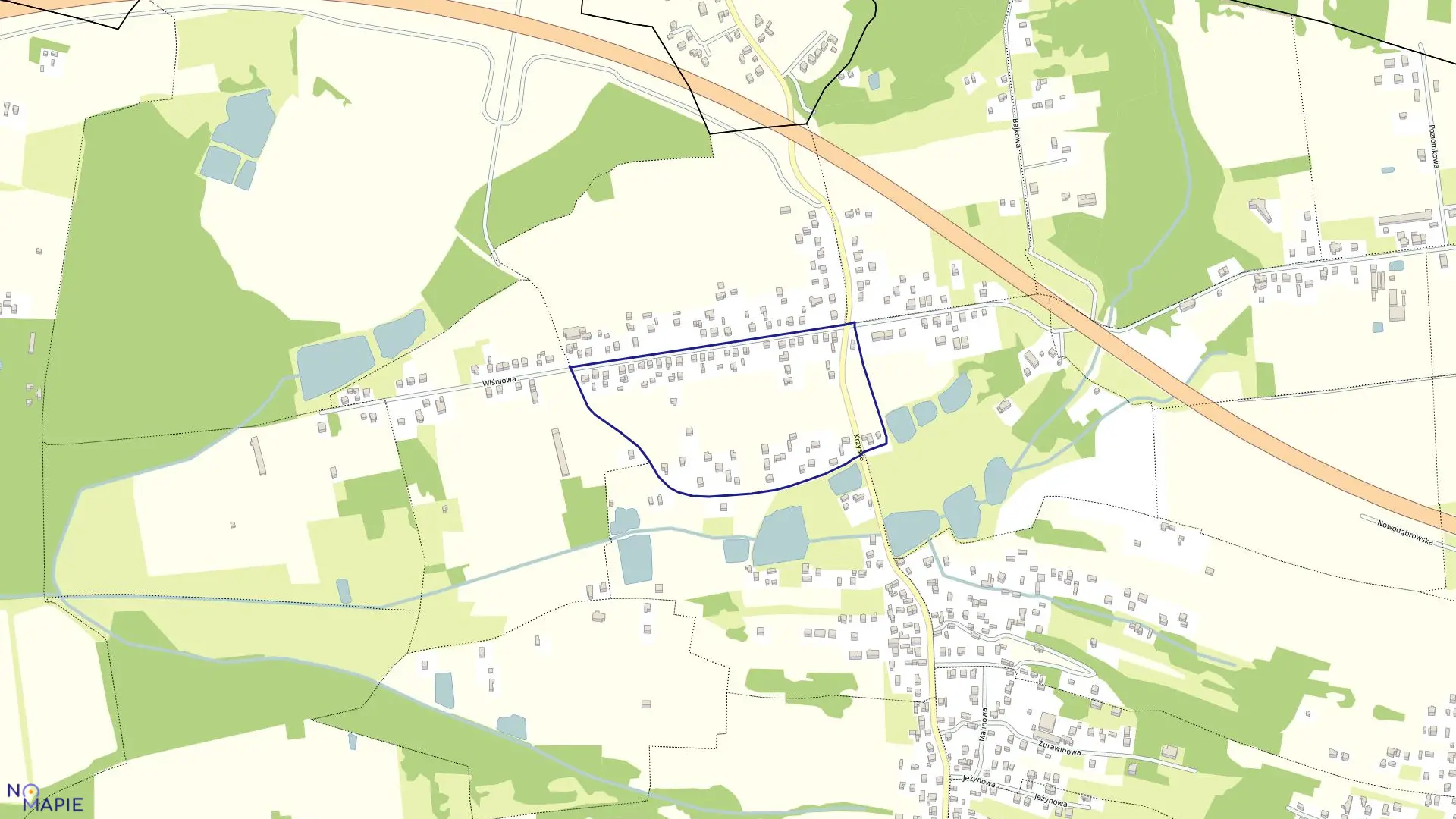 Mapa obrębu 0019 w mieście Tarnów