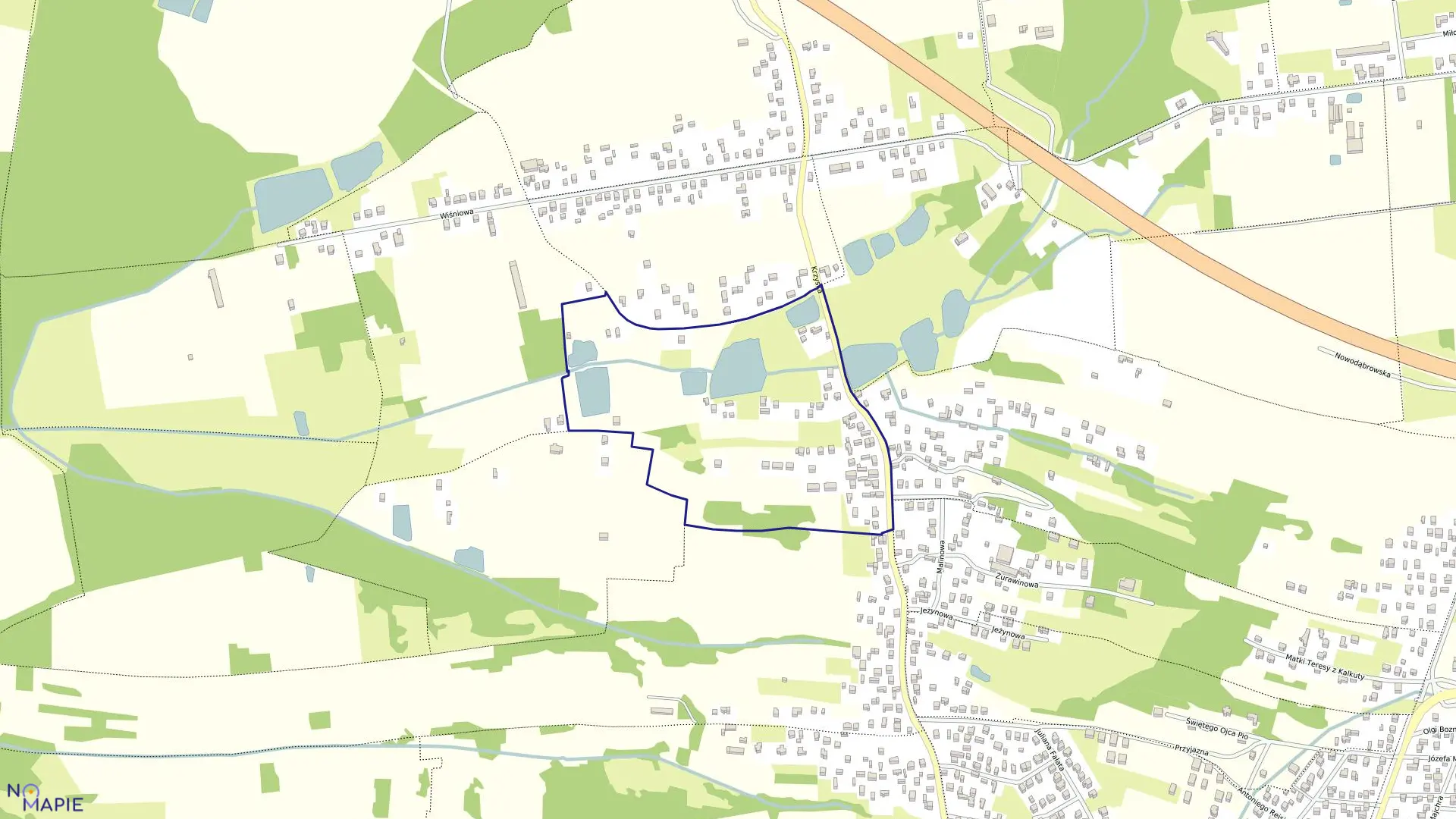 Mapa obrębu 0037 w mieście Tarnów