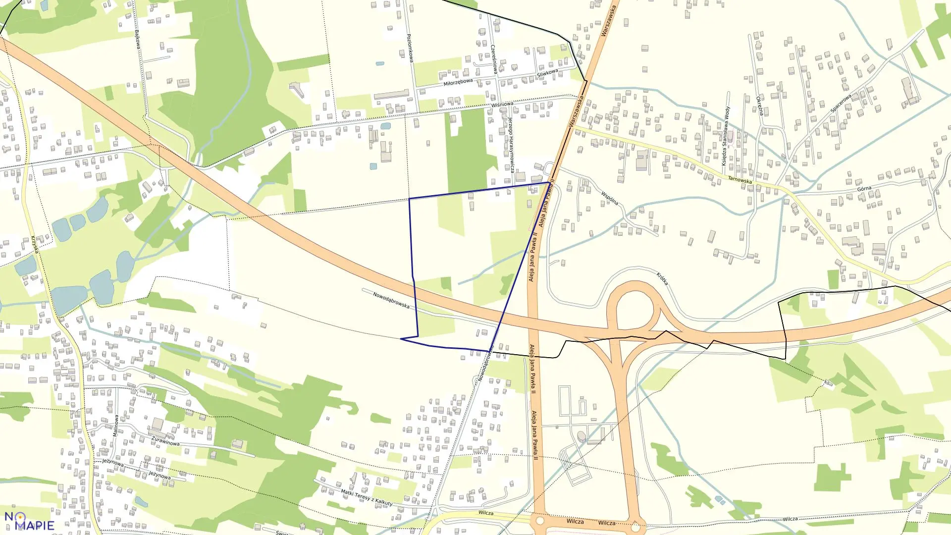 Mapa obrębu 0040 w mieście Tarnów