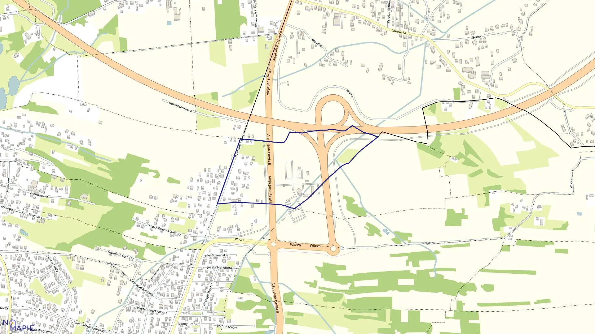 Mapa obrębu 0043 w mieście Tarnów