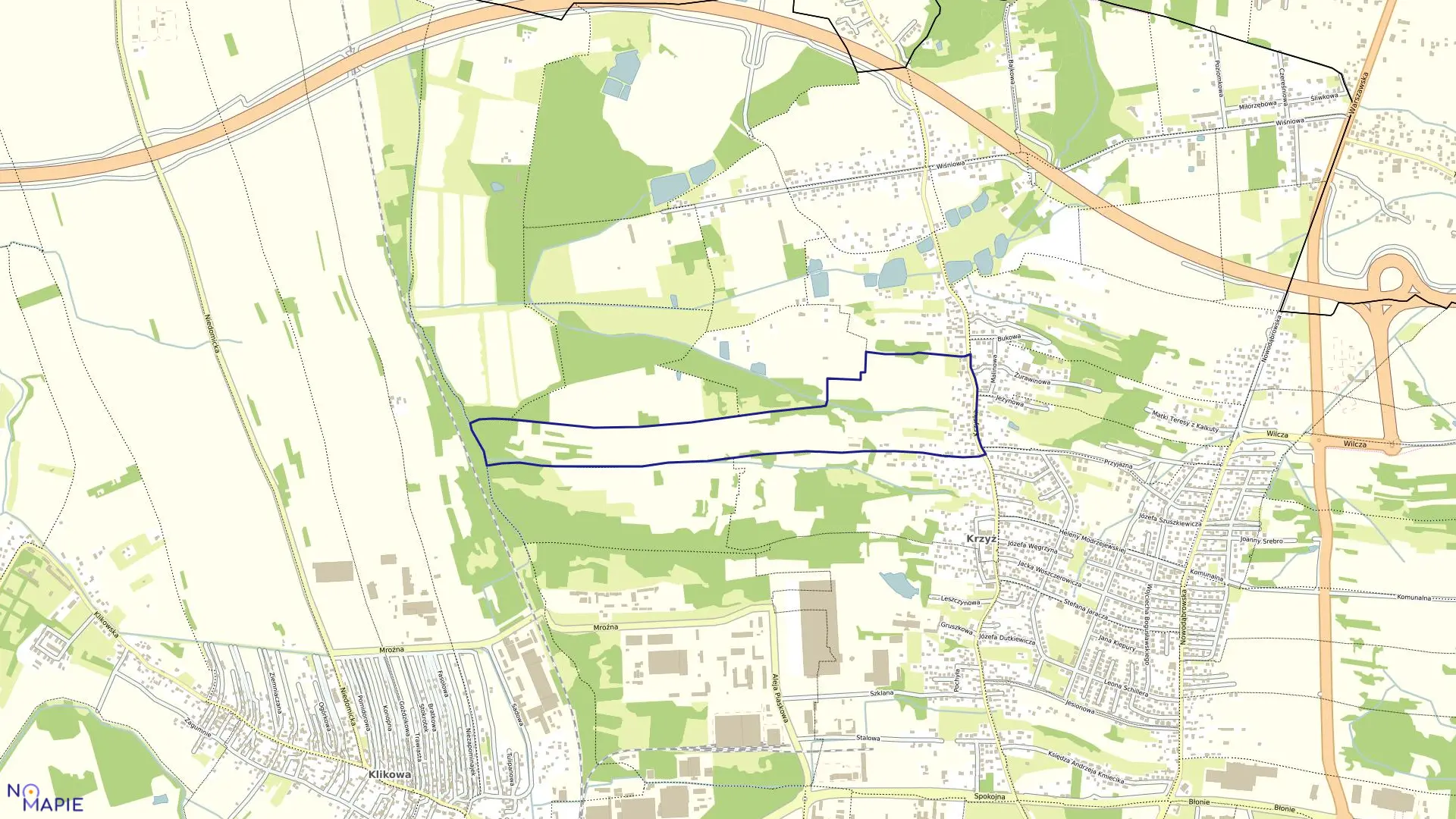 Mapa obrębu 0051 w mieście Tarnów