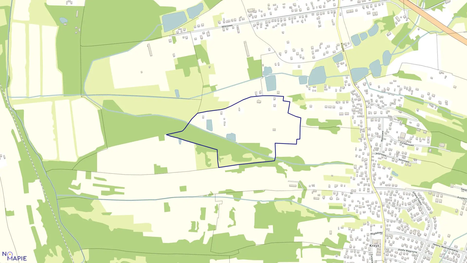 Mapa obrębu 0052 w mieście Tarnów