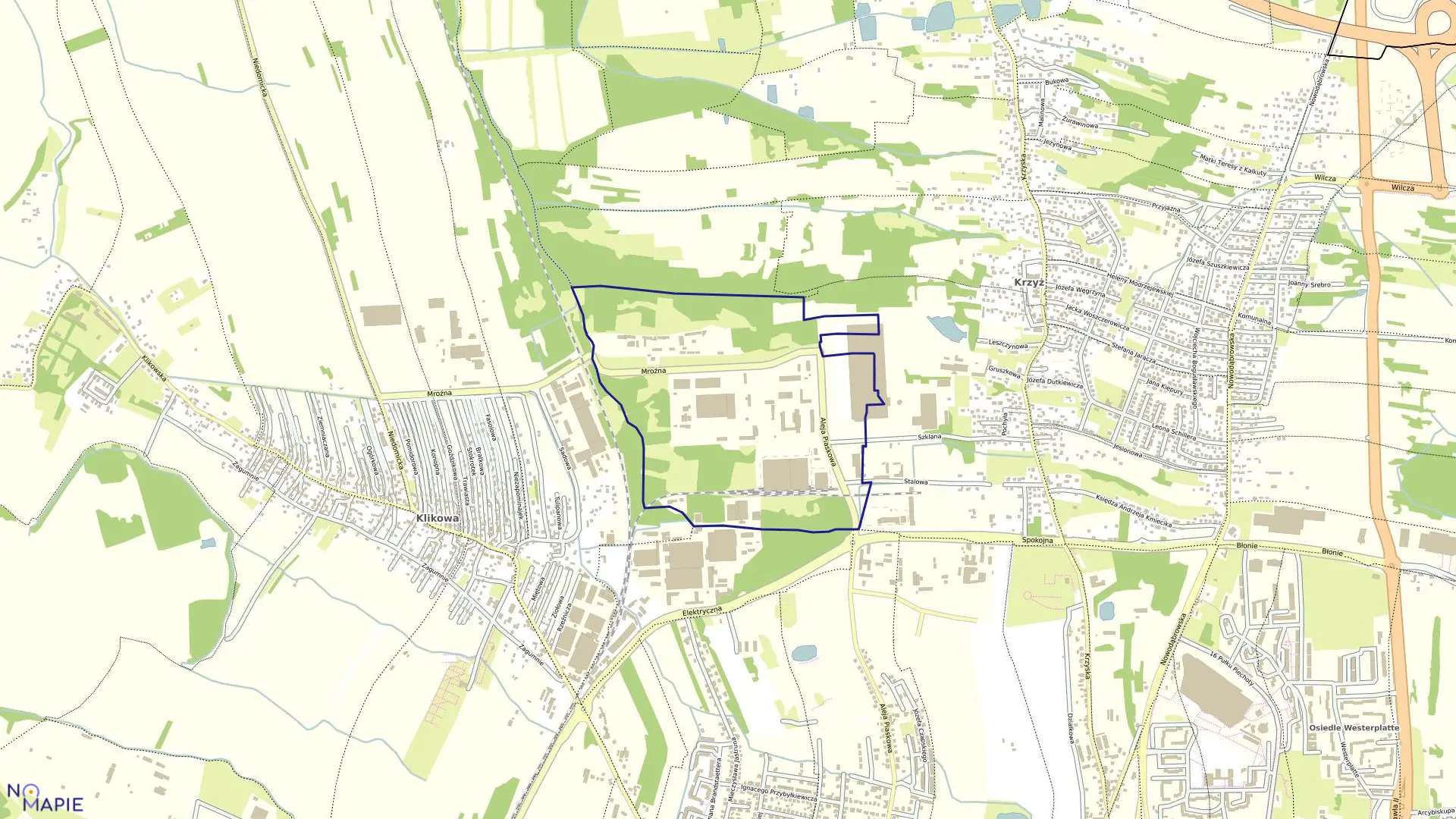 Mapa obrębu 0066 w mieście Tarnów