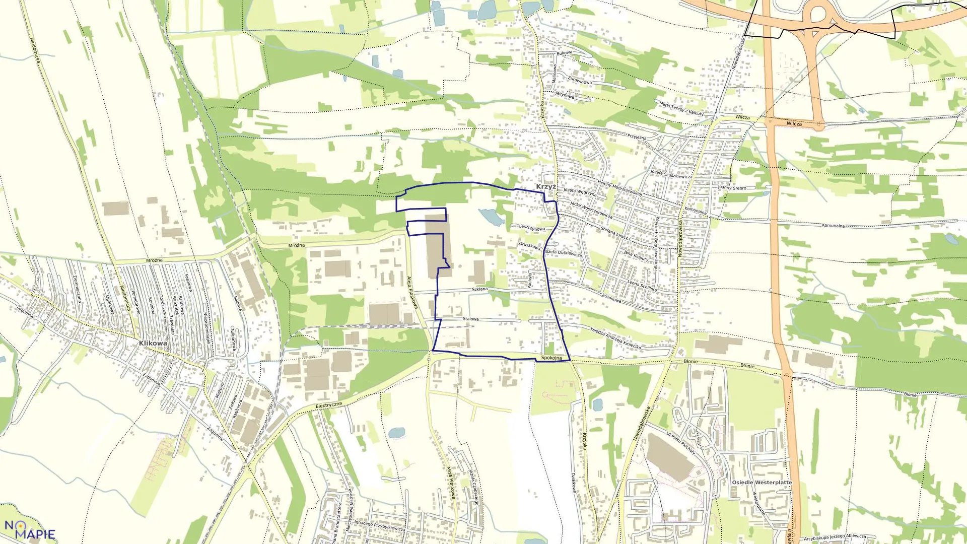 Mapa obrębu 0079 w mieście Tarnów