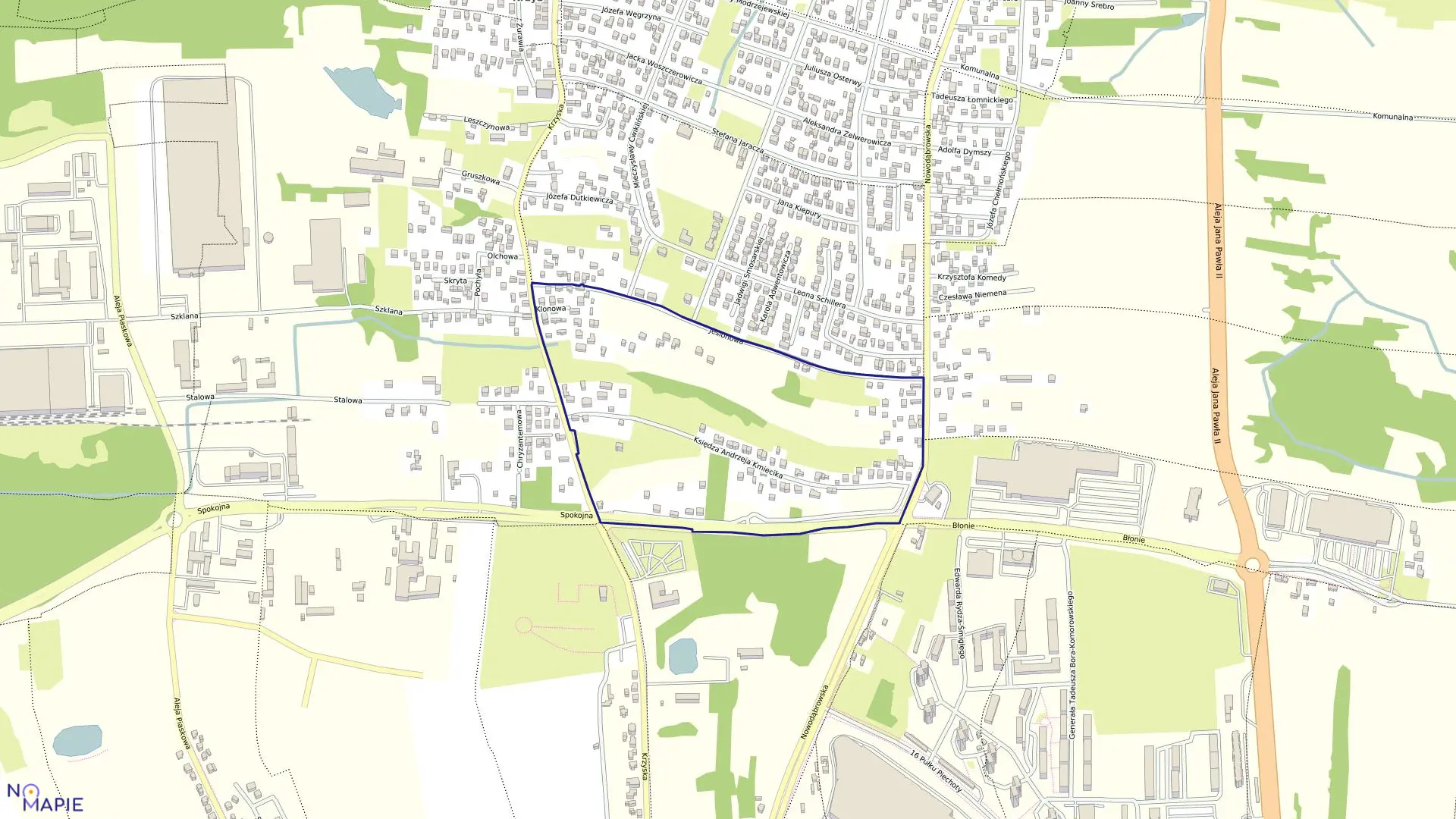 Mapa obrębu 0094 w mieście Tarnów