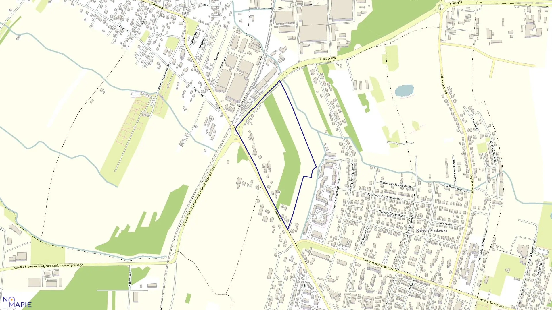 Mapa obrębu 0112 w mieście Tarnów