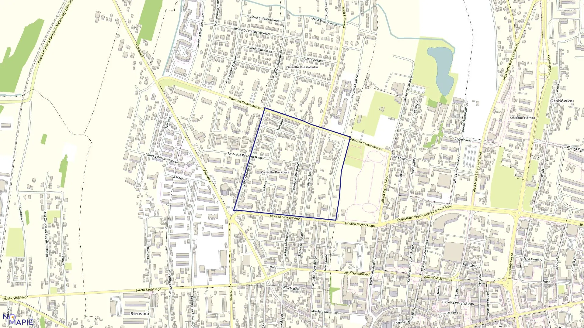 Mapa obrębu 0169 w mieście Tarnów