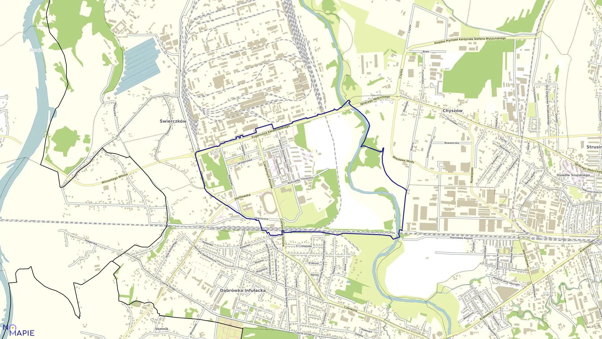 Mapa obrębu 0192 w mieście Tarnów