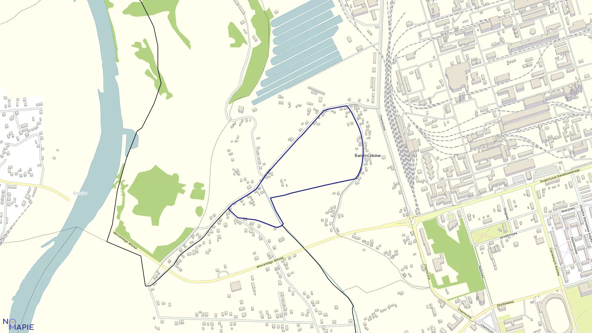 Mapa obrębu 0194 w mieście Tarnów