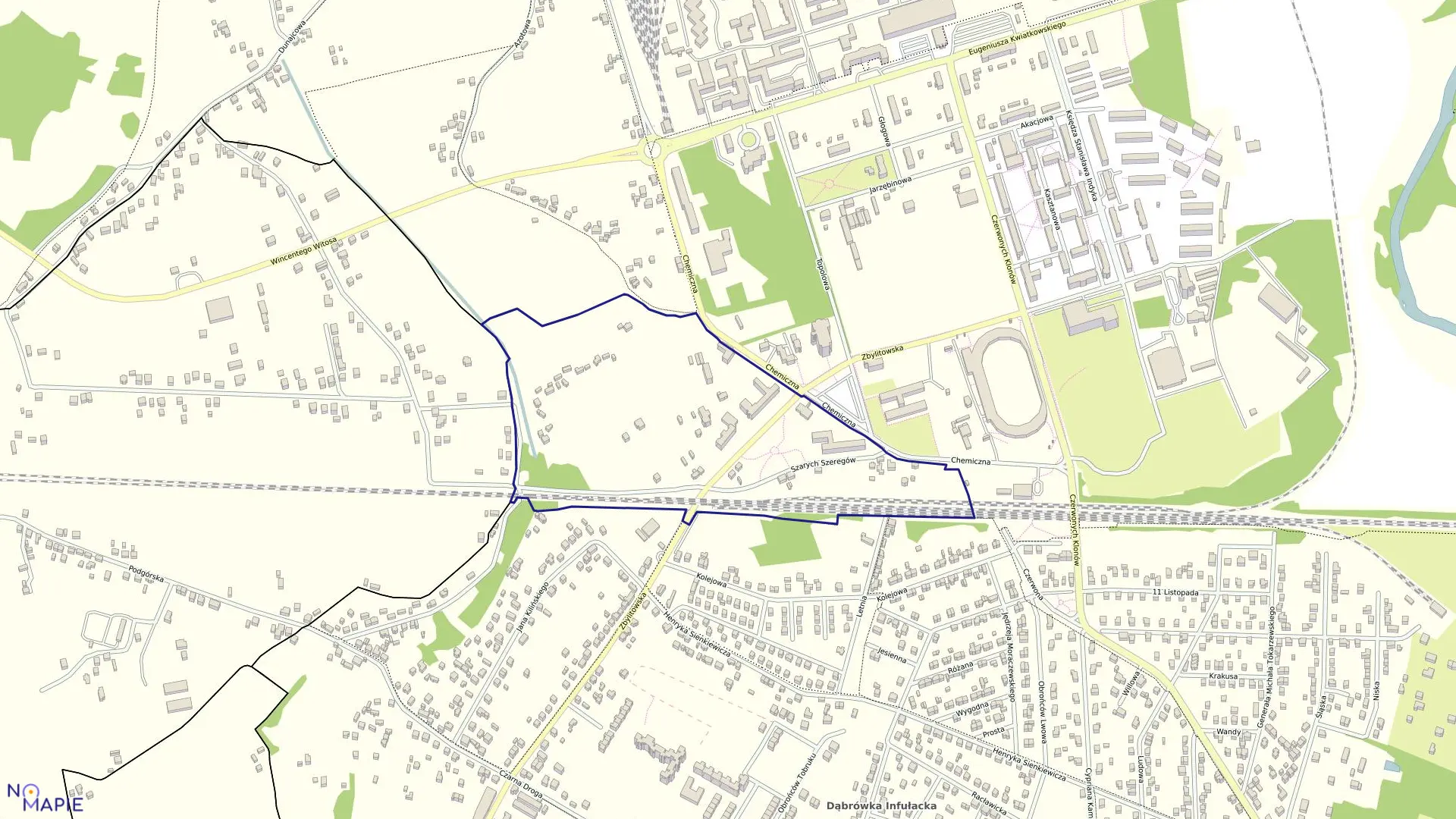 Mapa obrębu 0231 w mieście Tarnów