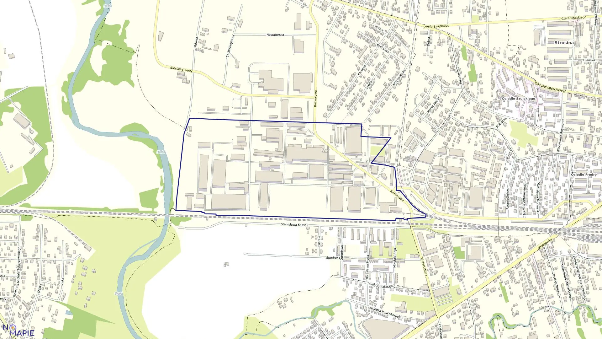 Mapa obrębu 0247 w mieście Tarnów