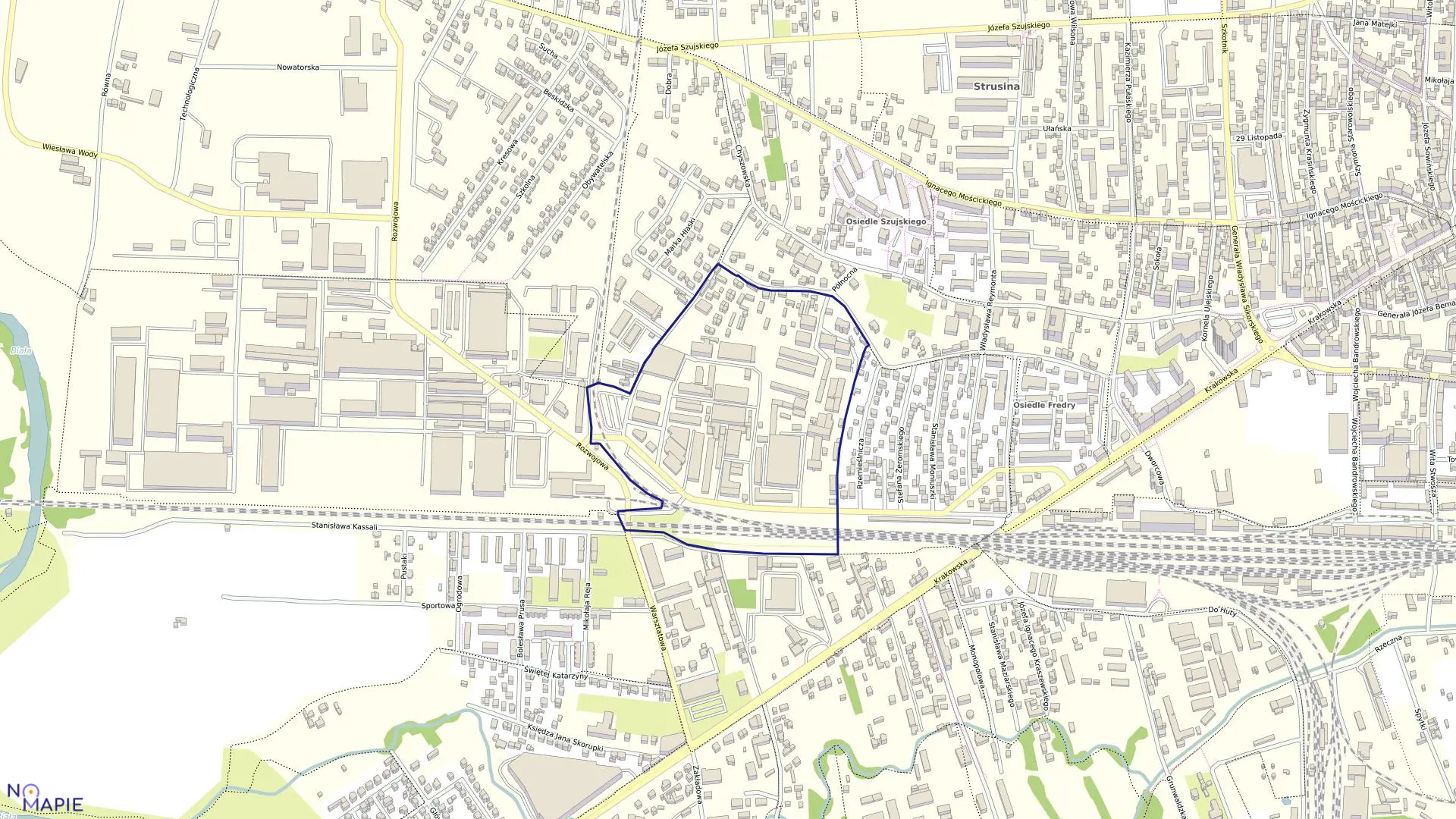 Mapa obrębu 0248 w mieście Tarnów