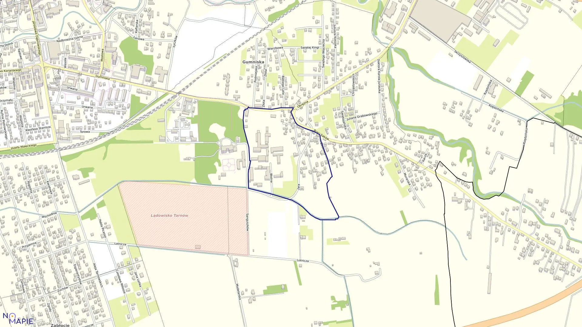 Mapa obrębu 0262 w mieście Tarnów