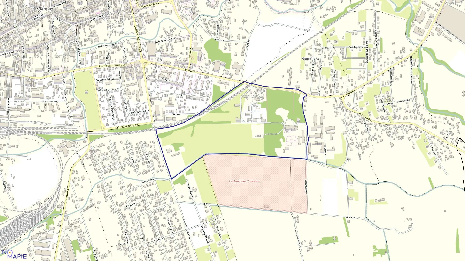 Mapa obrębu 0264 w mieście Tarnów