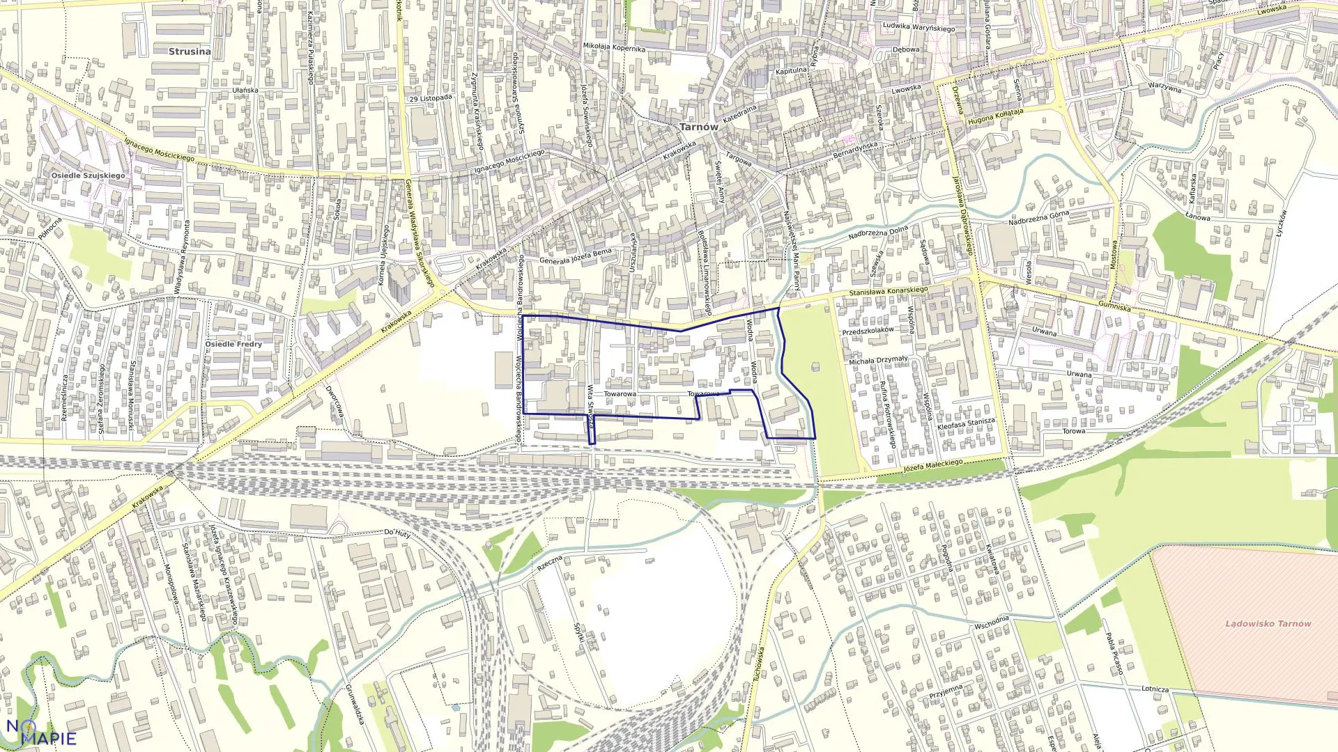 Mapa obrębu 0270 w mieście Tarnów