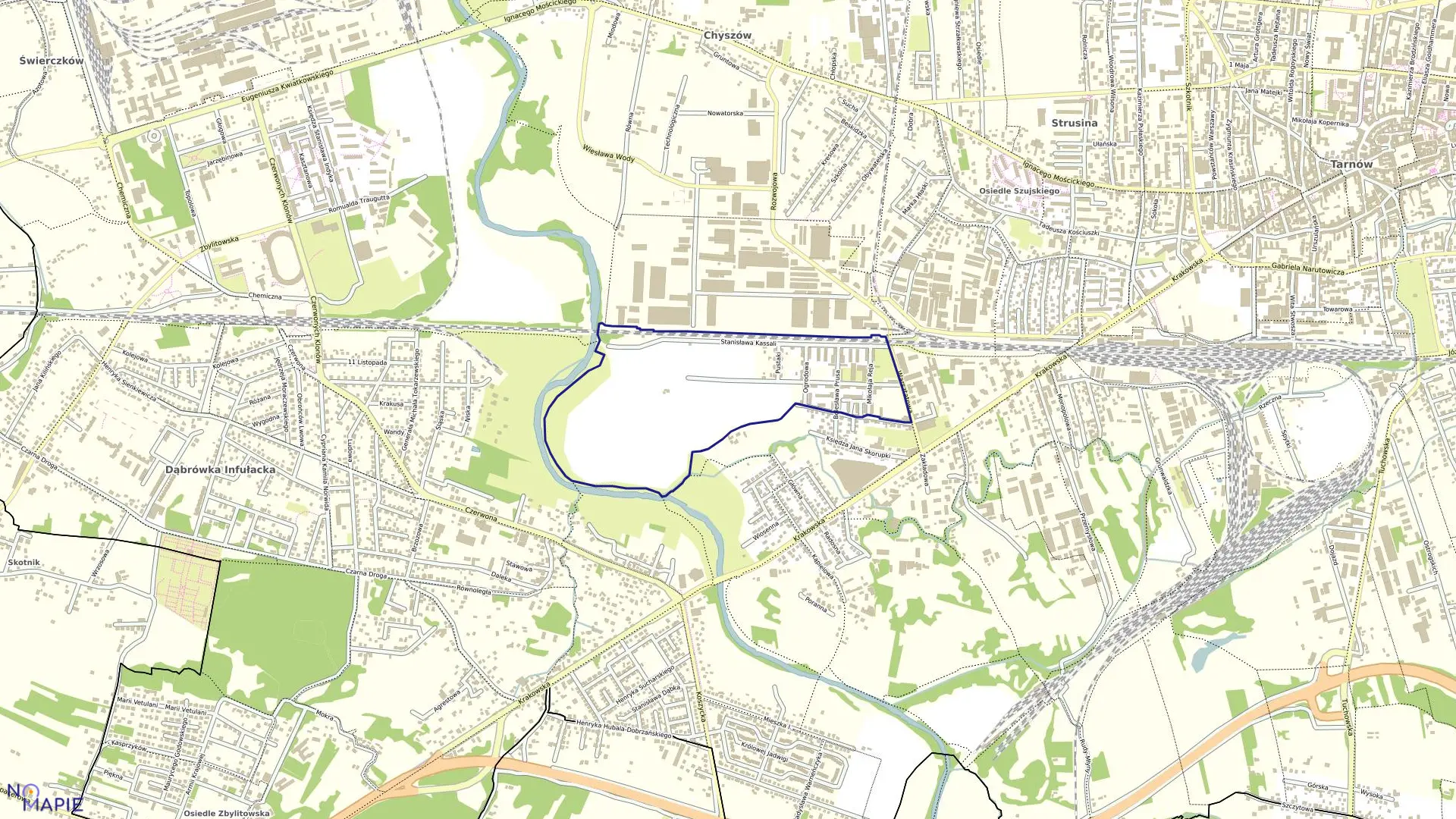 Mapa obrębu 0274 w mieście Tarnów