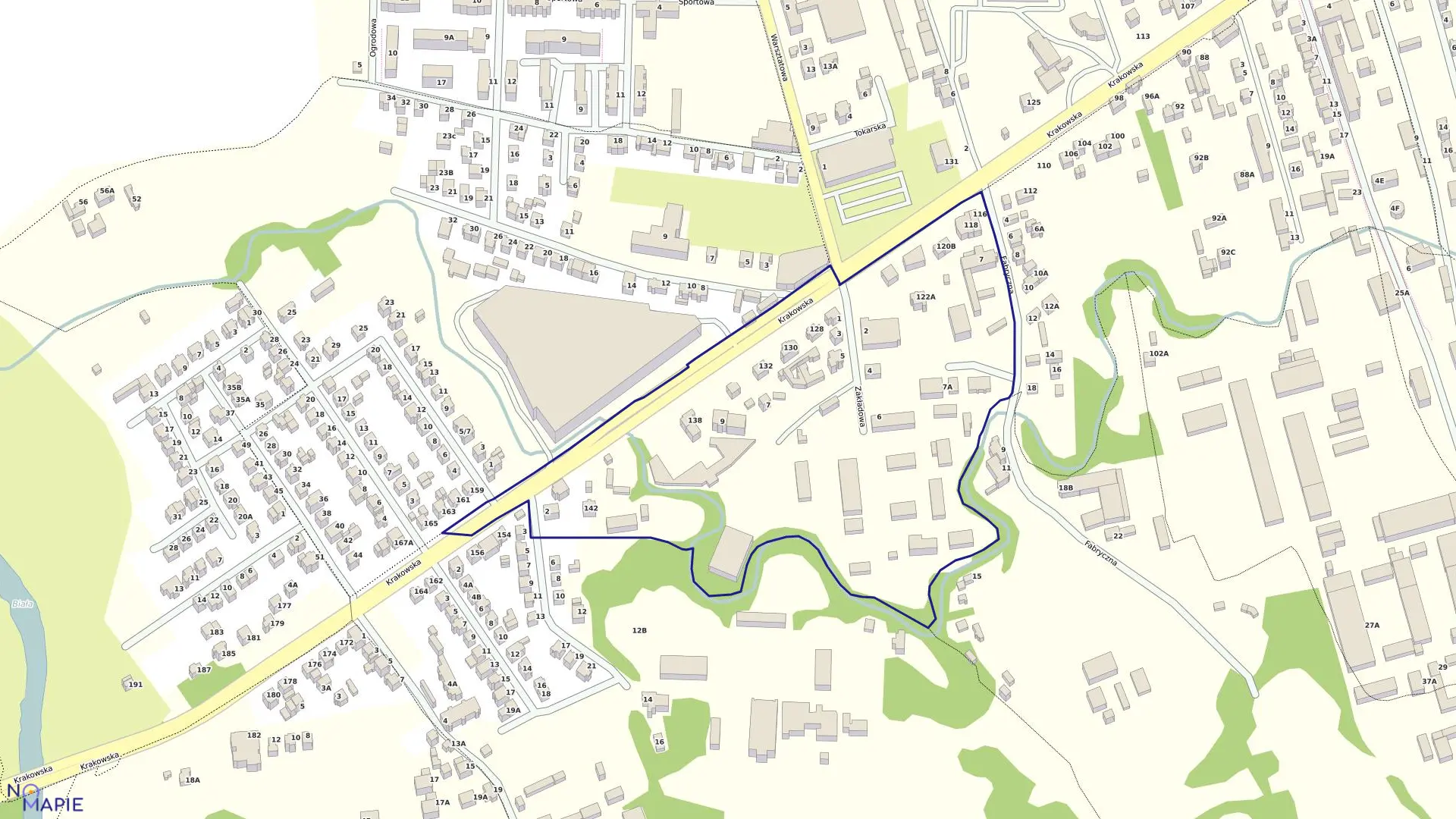 Mapa obrębu 0275 w mieście Tarnów