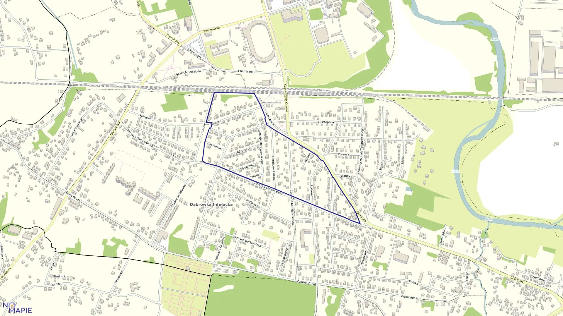 Mapa obrębu 0277 w mieście Tarnów