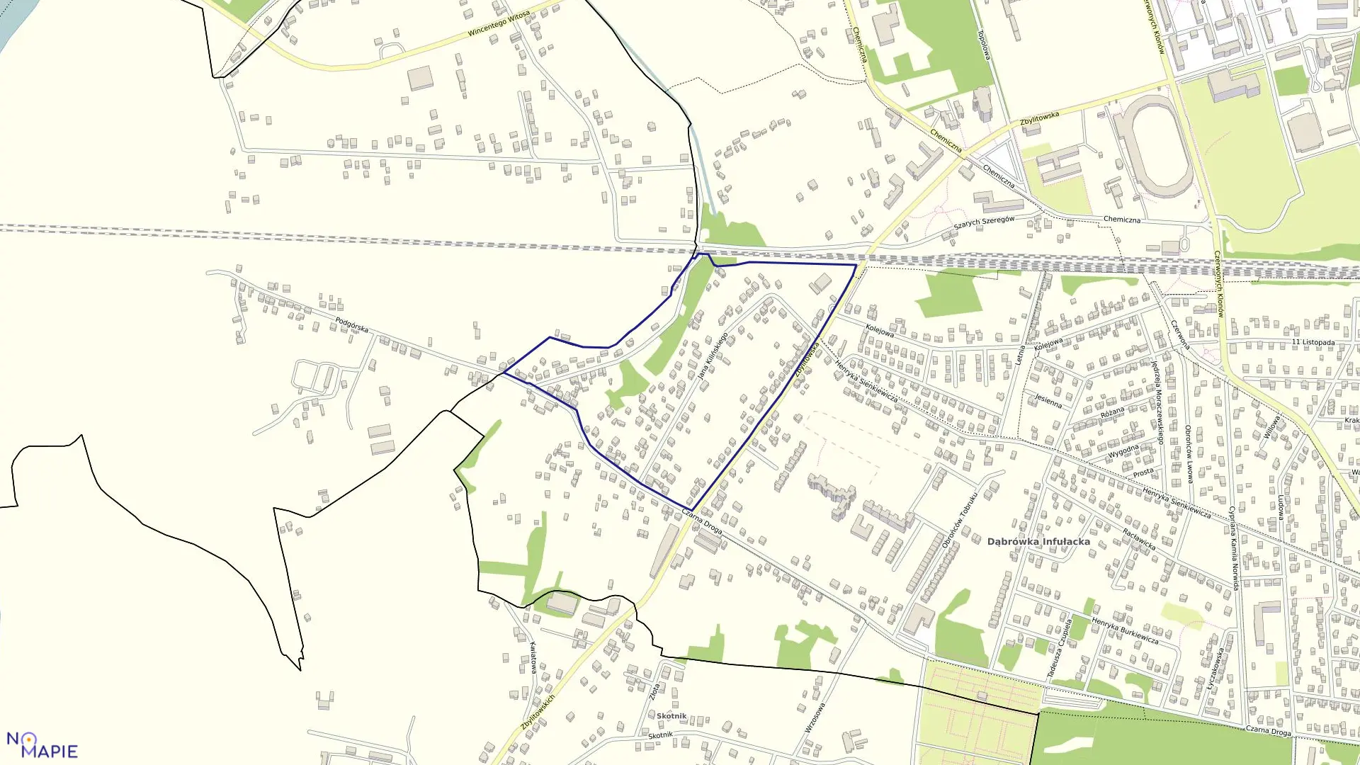 Mapa obrębu 0279 w mieście Tarnów