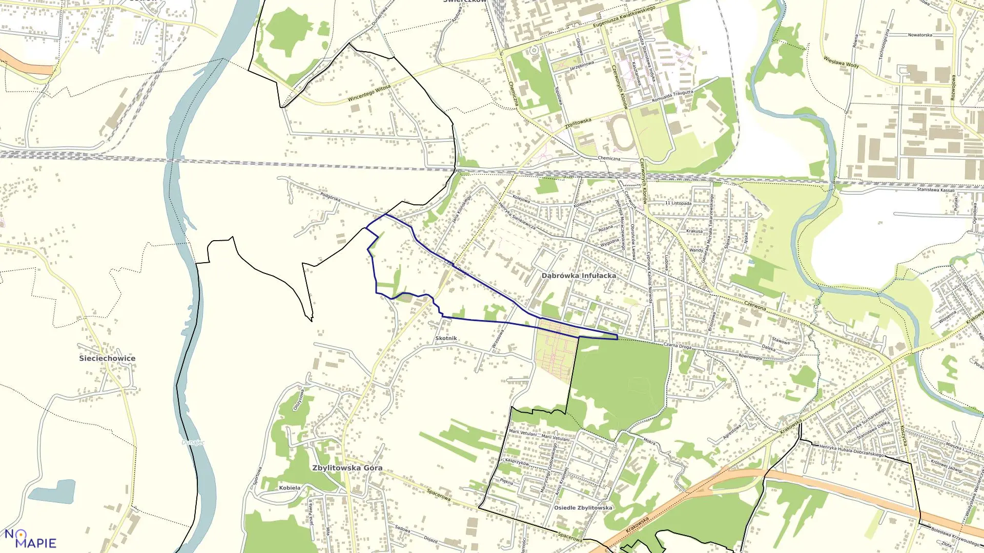 Mapa obrębu 0280 w mieście Tarnów