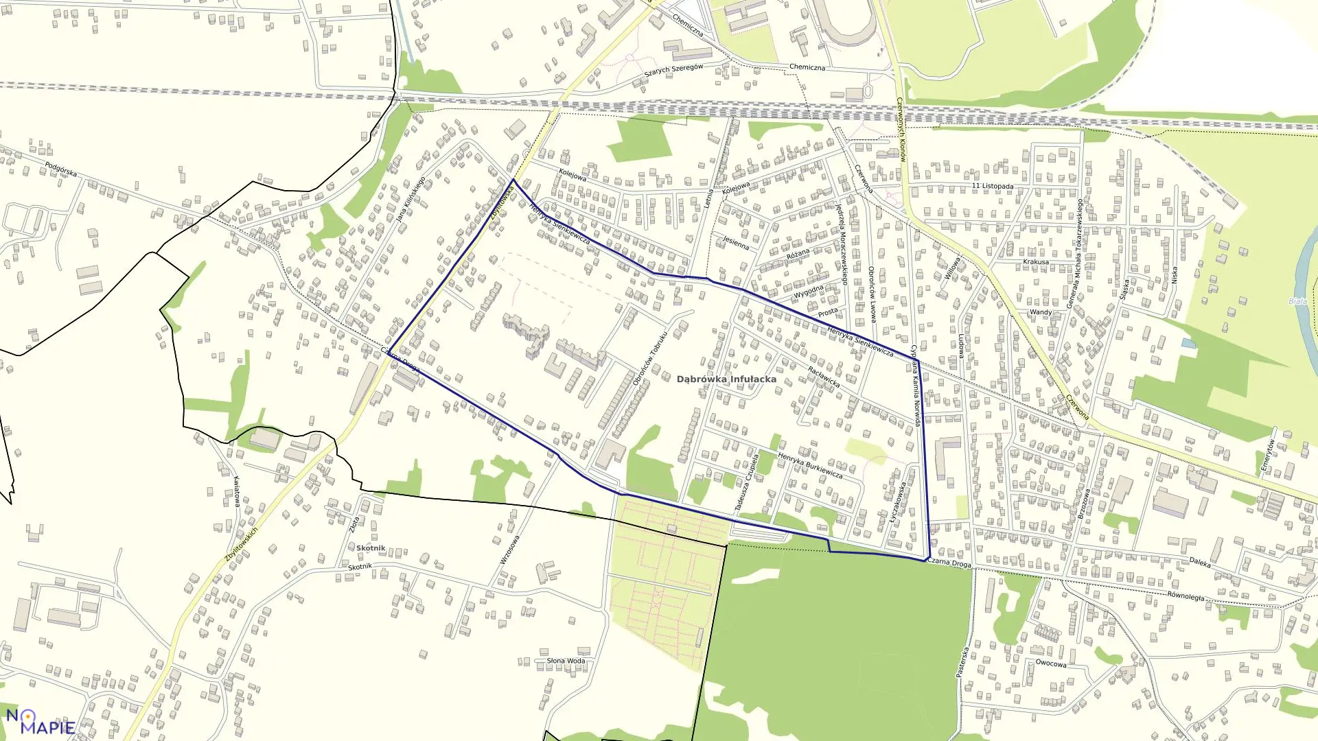 Mapa obrębu 0281 w mieście Tarnów