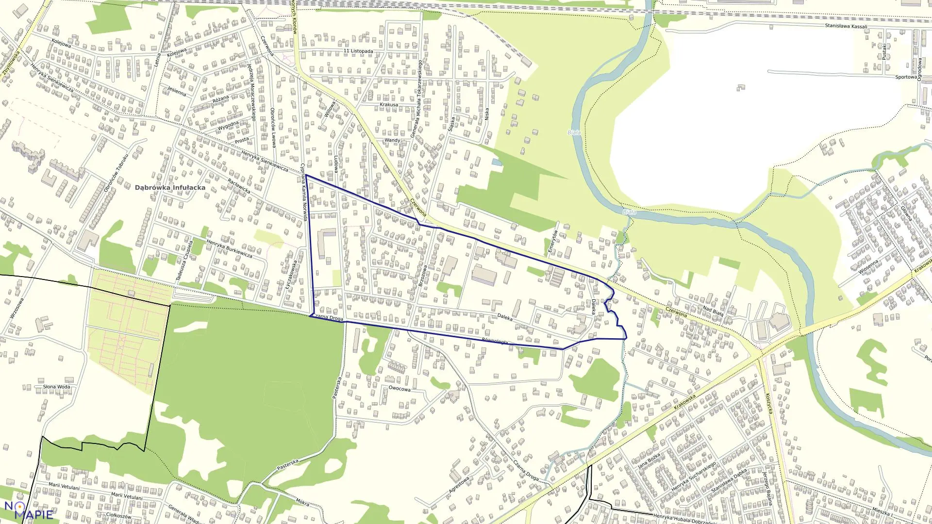 Mapa obrębu 0285 w mieście Tarnów