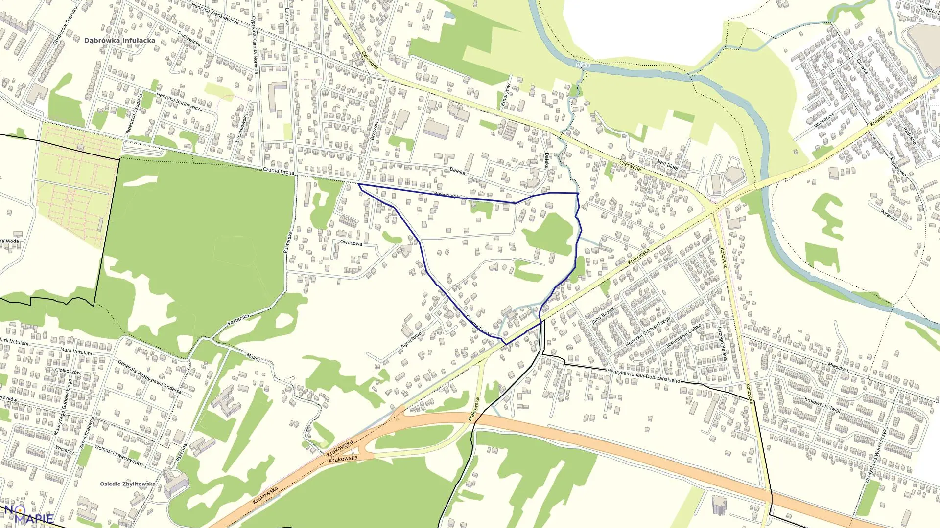 Mapa obrębu 0287 w mieście Tarnów