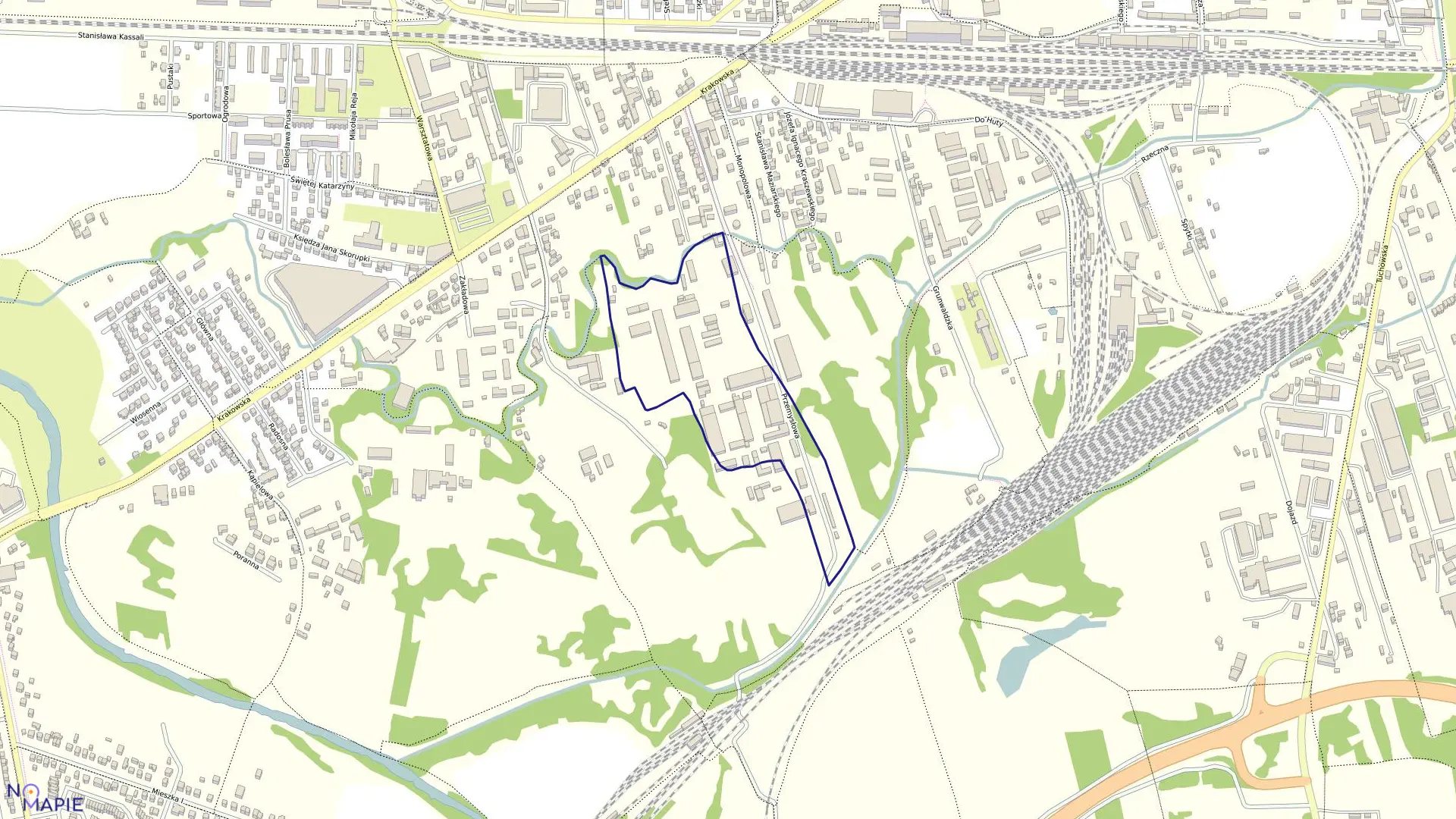 Mapa obrębu 0294 w mieście Tarnów