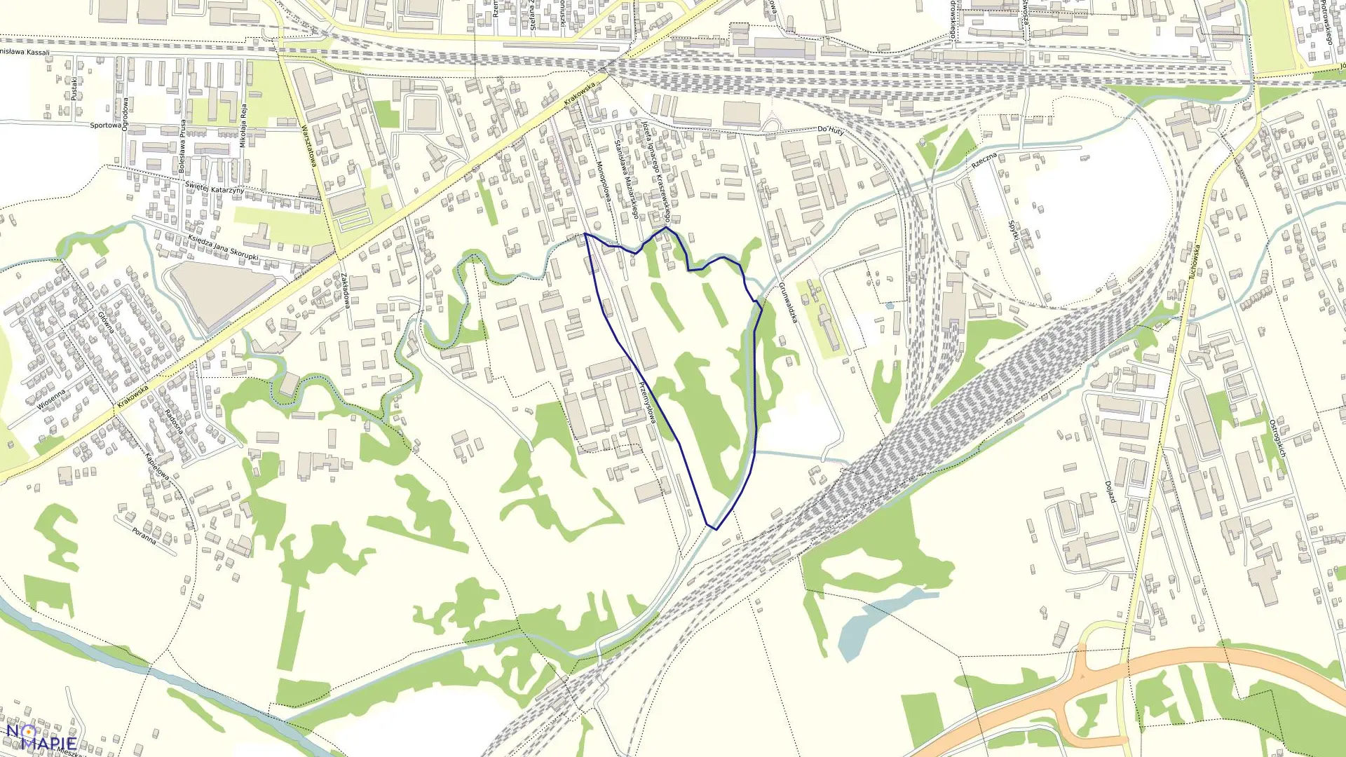 Mapa obrębu 0296 w mieście Tarnów