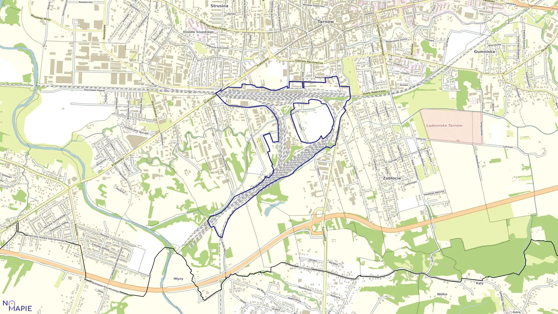 Mapa obrębu 0297 w mieście Tarnów