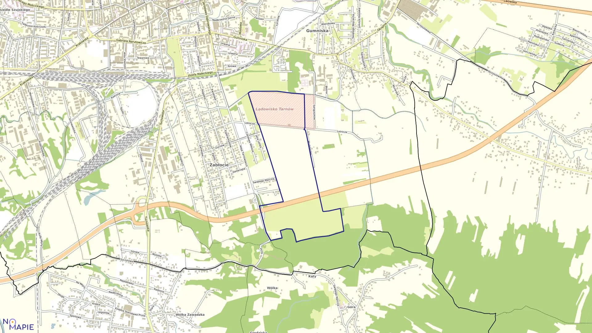 Mapa obrębu 0301 w mieście Tarnów