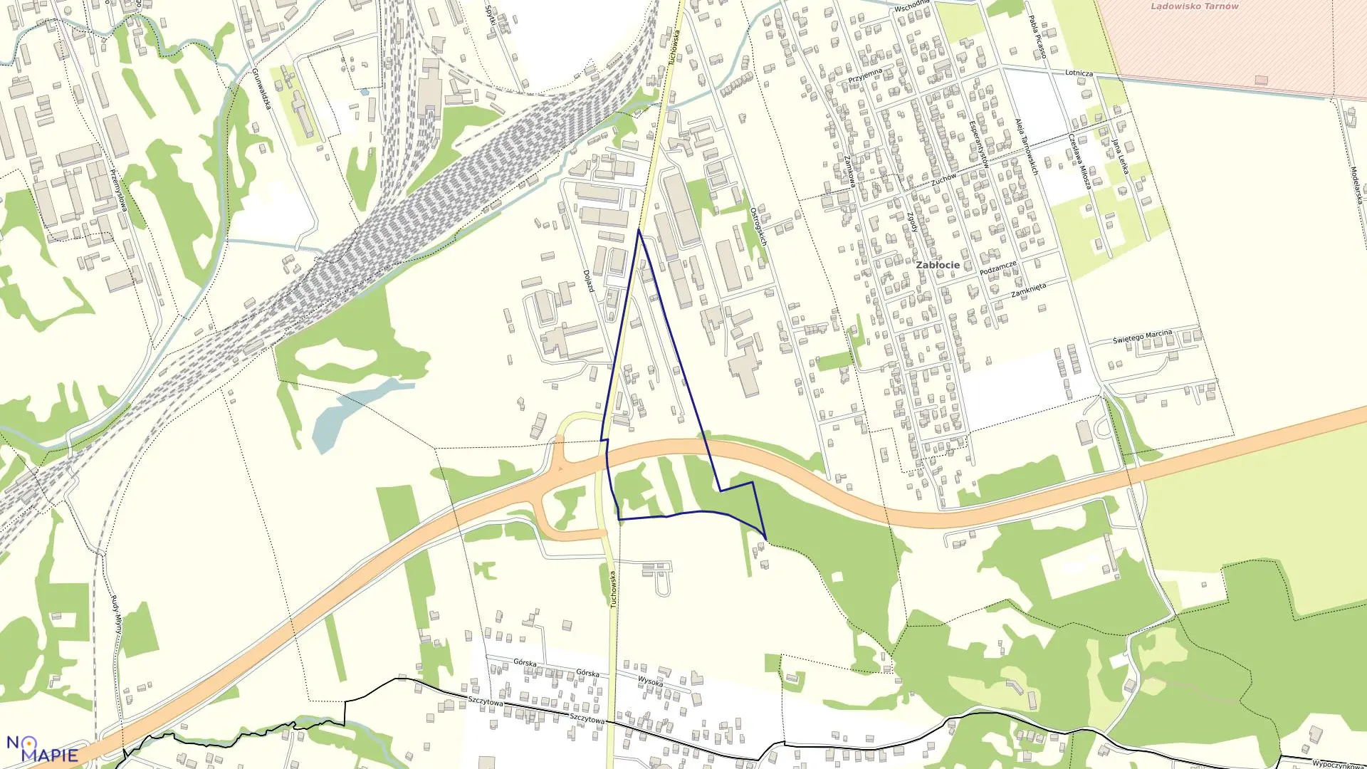 Mapa obrębu 0309 w mieście Tarnów