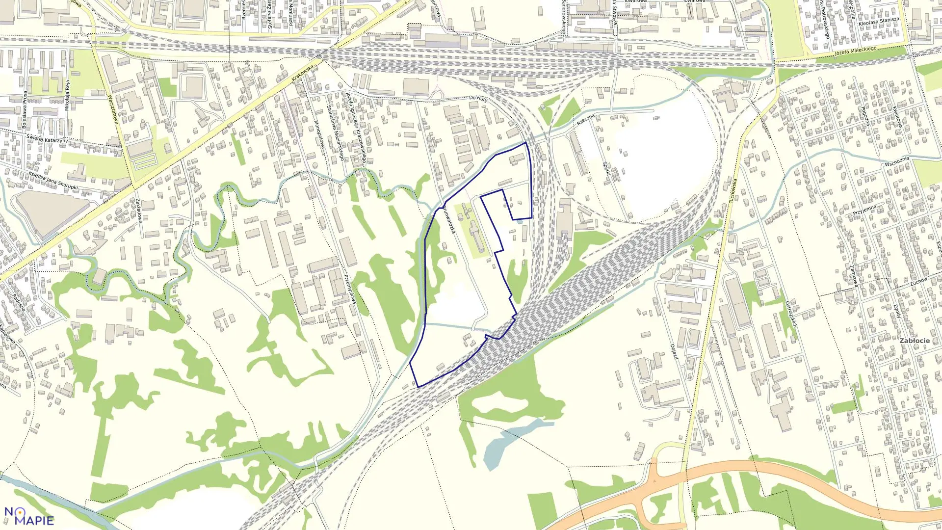 Mapa obrębu 0313 w mieście Tarnów