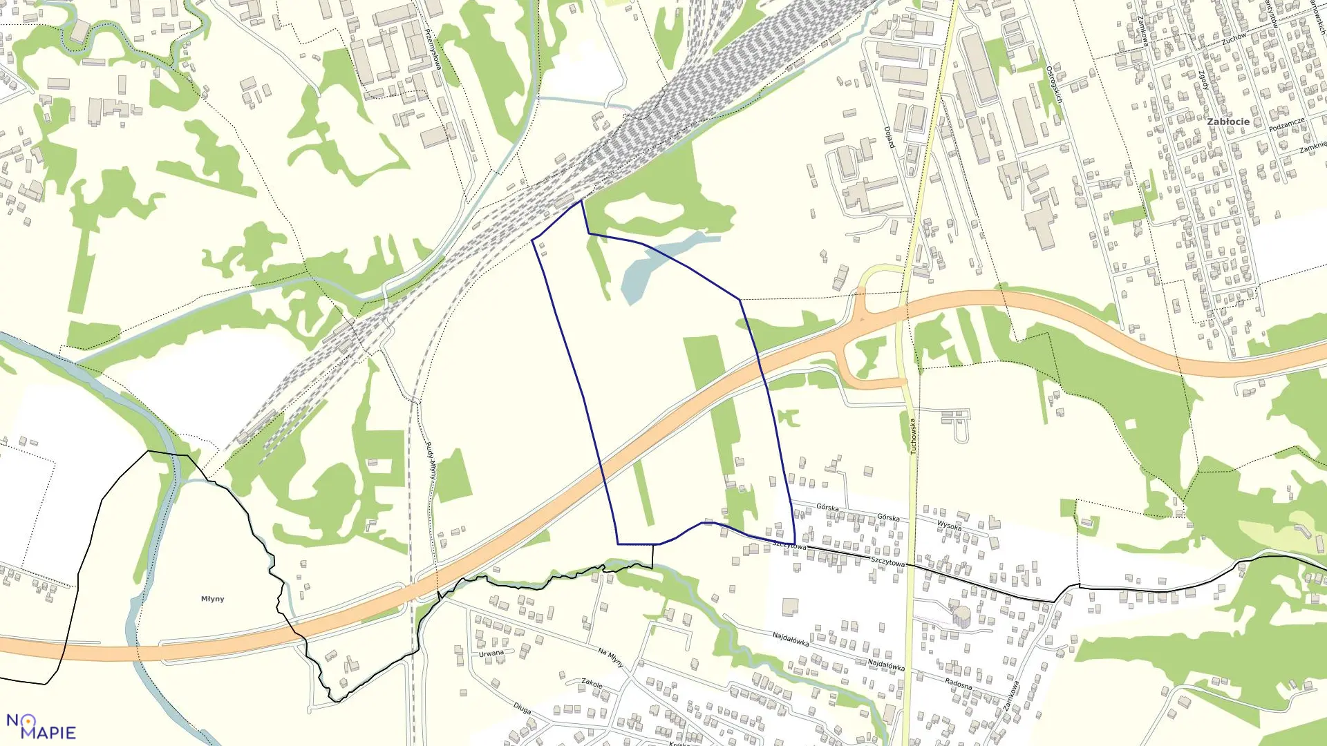 Mapa obrębu 0315 w mieście Tarnów