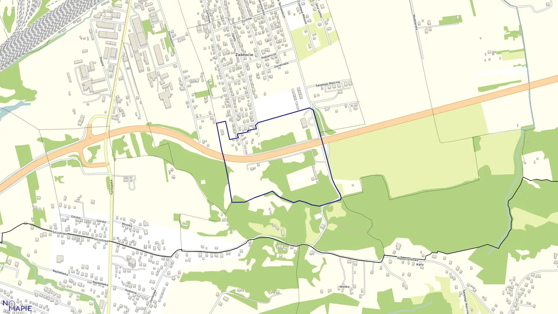 Mapa obrębu 0319 w mieście Tarnów